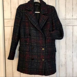Zara Woman Plaid Peacoat ❄️